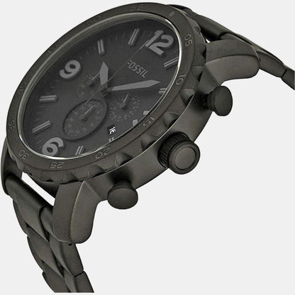 Nate Men Quartz Black Dial Chronograph Stainless Steel Watch JR1401
