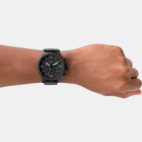 Nate Men Quartz Black Dial Chronograph Stainless Steel Watch JR1401
