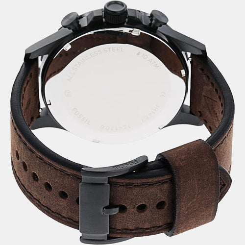 Nate Men Quartz Brown Dial Chronograph Leather Watch JR1487