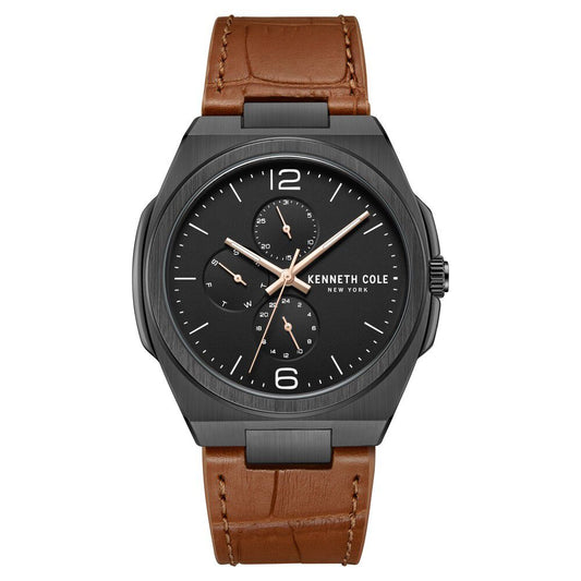 Kenneth Cole Quartz Multifunction Black Dial Watch for Men-Ntkcwgf0016201mn