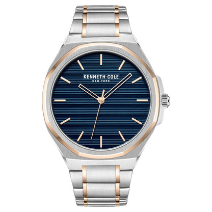 Kenneth Cole Quartz Analog Blue Dial Stainless Steel Strap Watch for Men-Ntkcwgg0034506mn