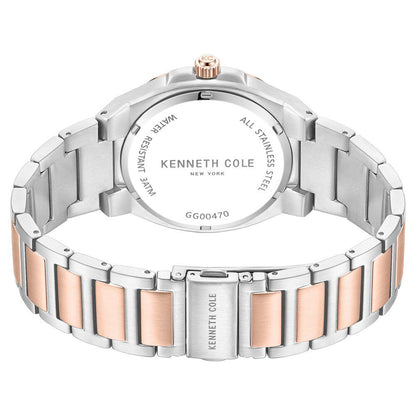 Kenneth Cole Quartz Analog Silver Dial Stainless Steel Strap Watch for Men-Ntkcwgg0047003mn