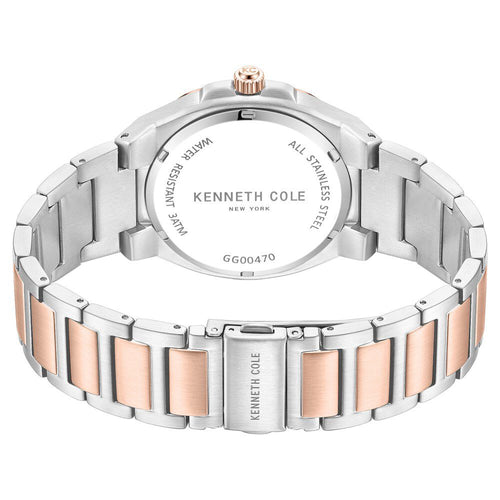 Kenneth Cole Quartz Analog Silver Dial Stainless Steel Strap Watch for Men-Ntkcwgg0047003mn