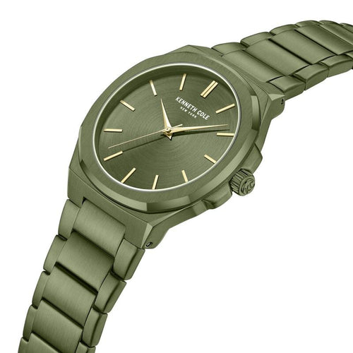 Kenneth Cole Kenneth Cole Quartz Analog Green Dial With Green Stainless Steel Strap Watch for Couple NTKCWGG0049301GLPA