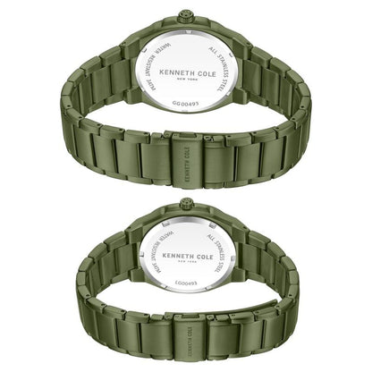 Kenneth Cole Kenneth Cole Quartz Analog Green Dial With Green Stainless Steel Strap Watch for Couple NTKCWGG0049301GLPA
