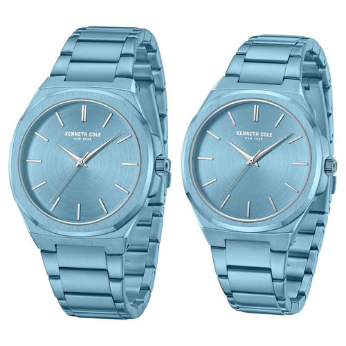 Kenneth Cole Kenneth Cole Quartz Analog Blue Dial With Blue Stainless Steel Strap Watch for Couple NTKCWGG0049302GLPA
