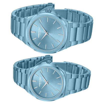 Kenneth Cole Kenneth Cole Quartz Analog Blue Dial With Blue Stainless Steel Strap Watch for Couple NTKCWGG0049302GLPA