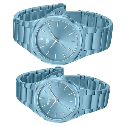 Kenneth Cole Kenneth Cole Quartz Analog Blue Dial With Blue Stainless Steel Strap Watch for Couple NTKCWGG0049302GLPA