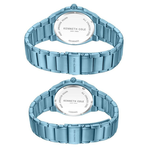 Kenneth Cole Kenneth Cole Quartz Analog Blue Dial With Blue Stainless Steel Strap Watch for Couple NTKCWGG0049302GLPA