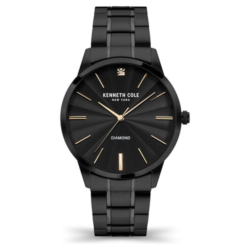 Kenneth Cole Black Dial Stainless Steel Strap Watch for Men-Ntkcwgg2122902mn