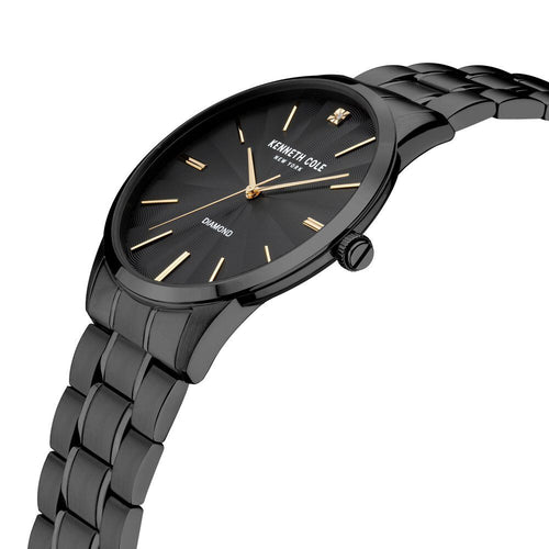 Kenneth Cole Black Dial Stainless Steel Strap Watch for Men-Ntkcwgg2122902mn