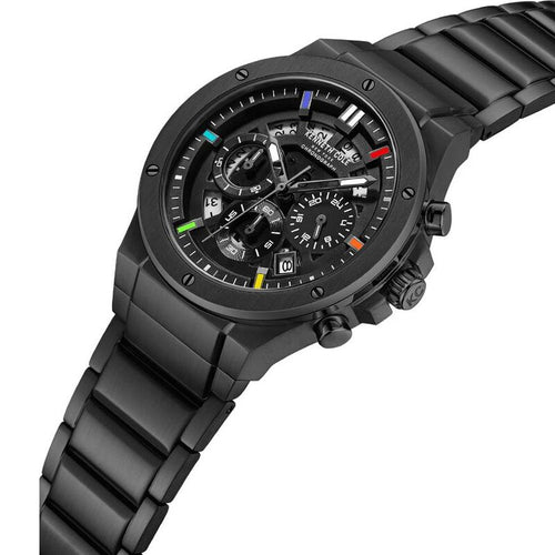 Kenneth Cole Quartz Chronograph Black Dial Black Stainless Steel Strap Watch For Men KCWGI0058301MN