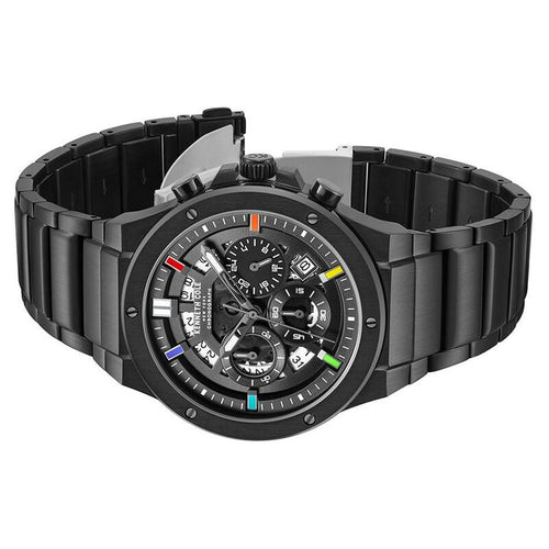 Kenneth Cole Quartz Chronograph Black Dial Black Stainless Steel Strap Watch For Men KCWGI0058301MN