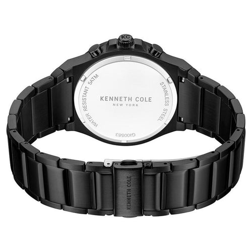 Kenneth Cole Quartz Chronograph Black Dial Black Stainless Steel Strap Watch For Men KCWGI0058301MN