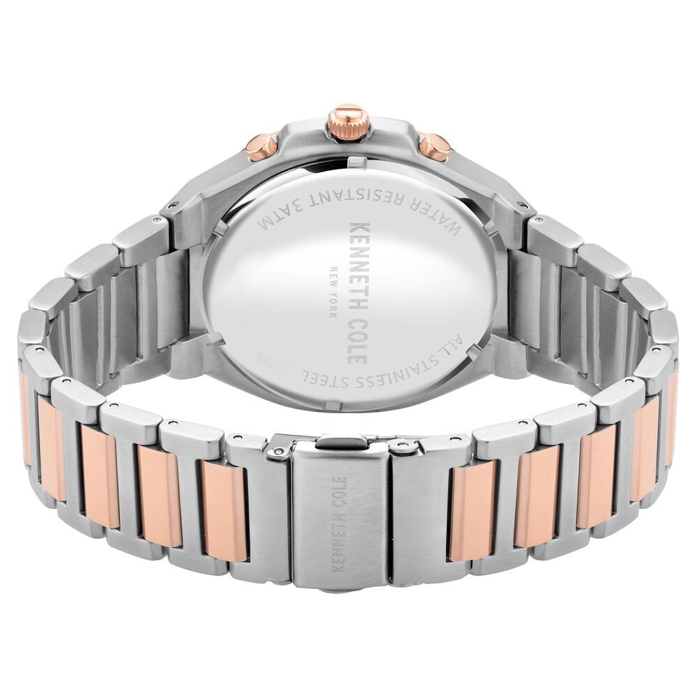 Kenneth Cole Quartz Chronograph Grey Dial Two Toned Stainless Steel Strap Watch for - NTKCWGI2104902MN