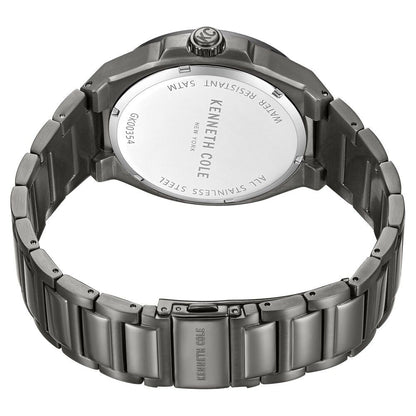 Kenneth Cole Quartz Multifunction Brown Dial Stainless Steel Strap Watch for Men-Ntkcwgk0035404mn