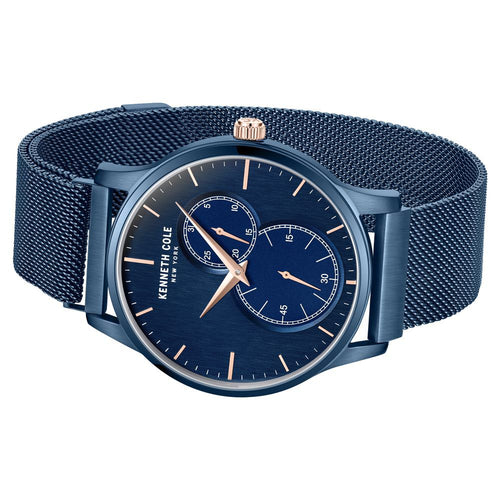 Kenneth Cole Multifunction Blue Dial Stainless Steel Strap Watch for Men KCWGK2125203MN