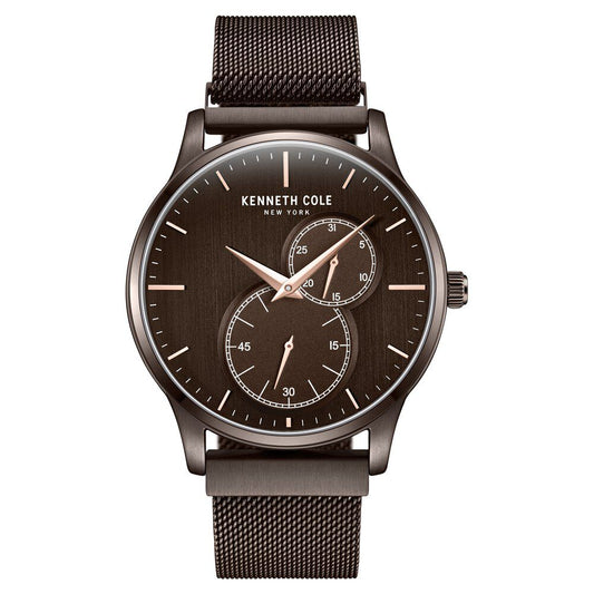 Kenneth Cole Multifunction Brown Dial Stainless Steel Strap Watch for Men-Ntkcwgk2125204mn