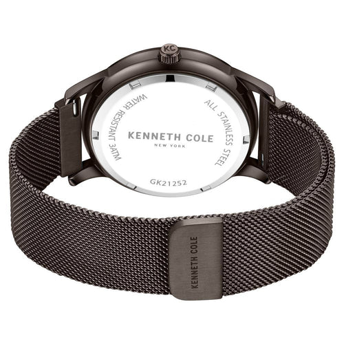 Kenneth Cole Multifunction Brown Dial Stainless Steel Strap Watch for Men-Ntkcwgk2125204mn