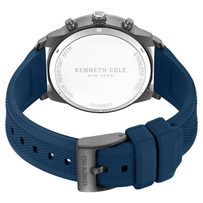 Kenneth Cole Quartz Multifunction Blue Dial Blue Colour Silicone Strap Watch For Men KCWGO0067701MN