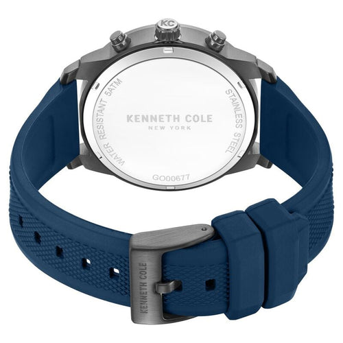 Kenneth Cole Quartz Multifunction Blue Dial Blue Colour Silicone Strap Watch For Men KCWGO0067701MN