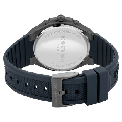 Kenneth Cole Quartz Chronograph Grey Dial Silicone Strap Watch for Men NTKCWGO2104903MN