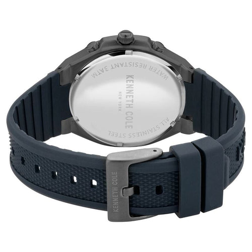 Kenneth Cole Quartz Chronograph Grey Dial Silicone Strap Watch for Men NTKCWGO2104903MN