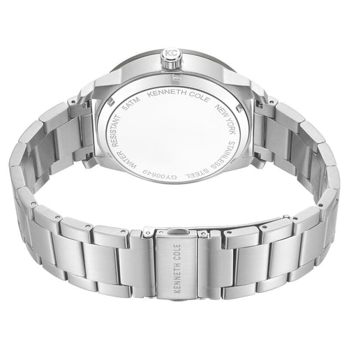 Kenneth Cole Automatic Blue Dial Silver Colour Stainless Steel Strap Watch For Men KCWGY0064903MNW