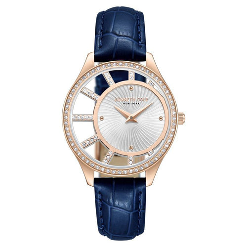 Kenneth Cole Quartz Analog Silver Dial Leather Strap Watch For Women NTKCWLA0061601LD