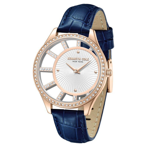 Kenneth Cole Quartz Analog Silver Dial Leather Strap Watch For Women NTKCWLA0061601LD