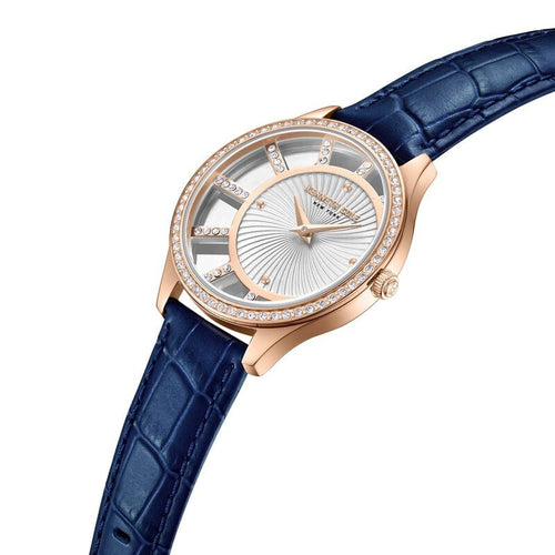 Kenneth Cole Quartz Analog Silver Dial Leather Strap Watch For Women NTKCWLA0061601LD