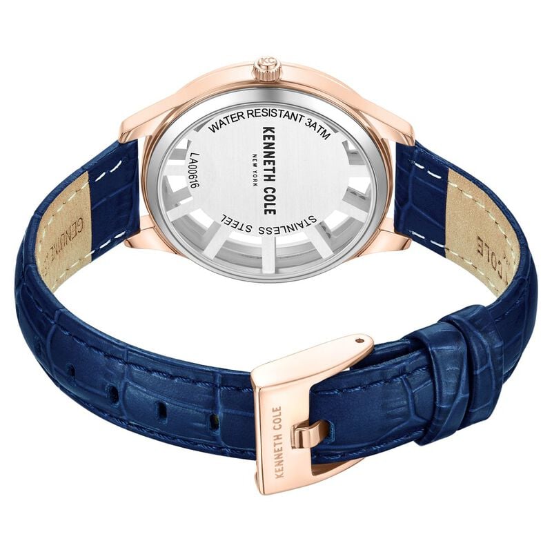 Kenneth Cole Quartz Analog Silver Dial Leather Strap Watch For Women NTKCWLA0061601LD