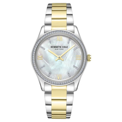 Kenneth Cole Quartz Analog Mother Of Pearl Dial Stainless Steel Strap Watch For Women NTKCWLG0048302LD