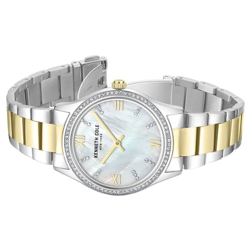 Kenneth Cole Quartz Analog Mother Of Pearl Dial Stainless Steel Strap Watch For Women NTKCWLG0048302LD