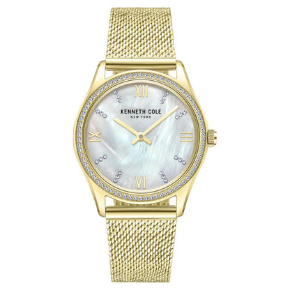 Kenneth Cole Quartz Analog Mother of Pearl Dial Stainless Steel Strap Watch for Women KCWLG0048303LD