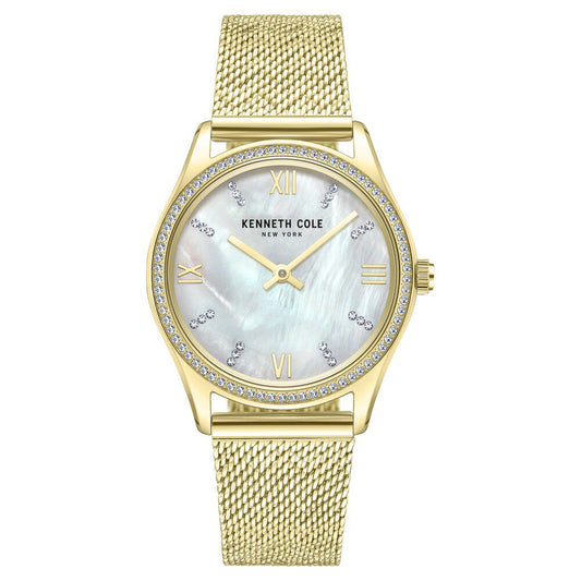 Kenneth Cole Quartz Analog Mother of Pearl Dial Stainless Steel Strap Watch for Women KCWLG0048303LD
