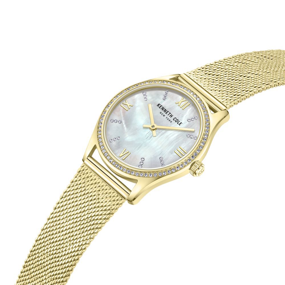 Kenneth Cole Quartz Analog Mother of Pearl Dial Stainless Steel Strap Watch for Women KCWLG0048303LD