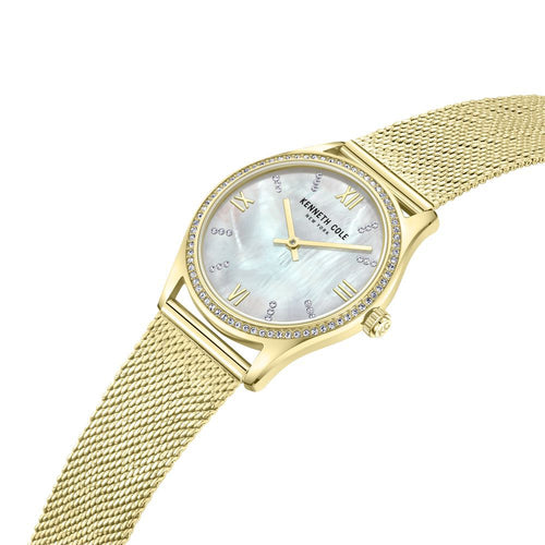 Kenneth Cole Quartz Analog Mother of Pearl Dial Stainless Steel Strap Watch for Women KCWLG0048303LD