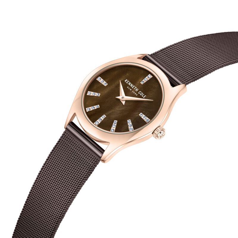 Kenneth Cole Quartz Analog Mother Of Pearl Dial Stainless Steel Interchangeable Strap Watch For Women NTKCWLG0048402LD