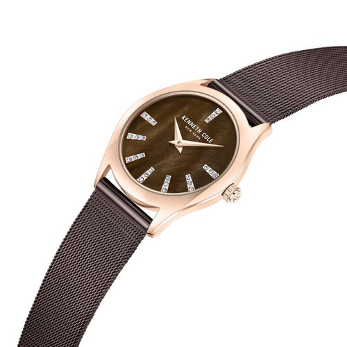 Kenneth Cole Quartz Analog Mother Of Pearl Dial Stainless Steel Interchangeable Strap Watch For Women NTKCWLG0048402LD