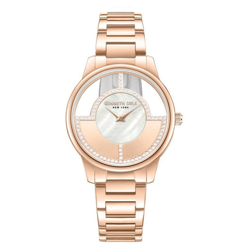 Kenneth Cole Quartz Analog Mother of Pearl Dial Stainless Steel Strap Watch For Women NTKCWLG0061501LD