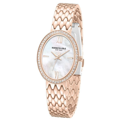 Kenneth Cole Quartz Analog White Dial Rose Gold Colour Stainless Steel Strap Watch For Women KCWLG0068301LD