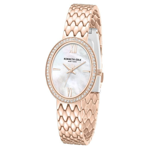 Kenneth Cole Quartz Analog White Dial Rose Gold Colour Stainless Steel Strap Watch For Women KCWLG0068301LD