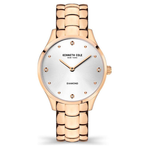 Kenneth Cole Quartz Analog White Dial Stainless Steel Strap Watch for Women KCWLG2125901LD