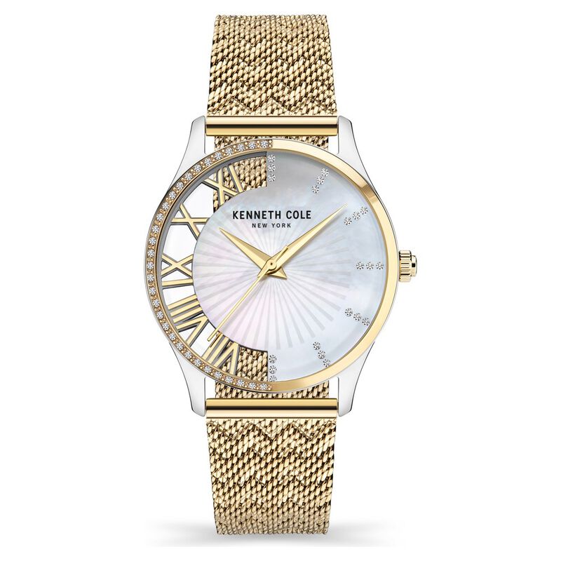 Kenneth Cole Quartz Analog Mother Of Pearl Dial Stainless Steel Strap Watch for Women NEKCWLG2126103LD
