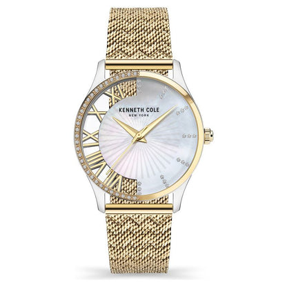Kenneth Cole Quartz Analog Mother Of Pearl Dial Stainless Steel Strap Watch for Women NEKCWLG2126103LD