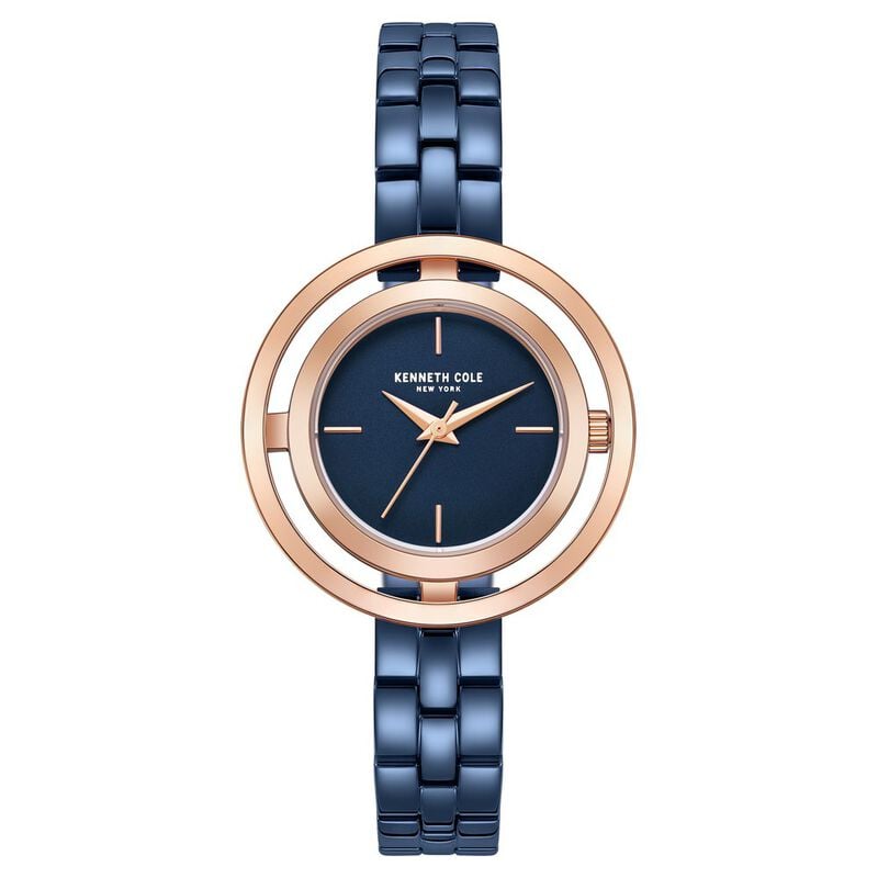 Kenneth Cole Quartz Analog Blue Dial Stainless Steel Strap Watch for Women NTKCWLG2237103LD