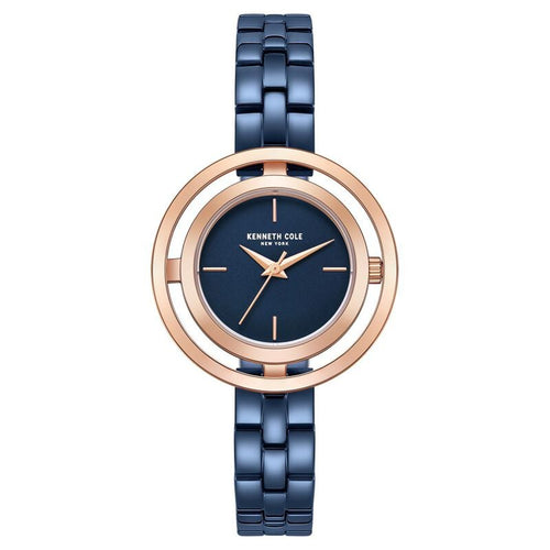 Kenneth Cole Quartz Analog Blue Dial Stainless Steel Strap Watch for Women NTKCWLG2237103LD