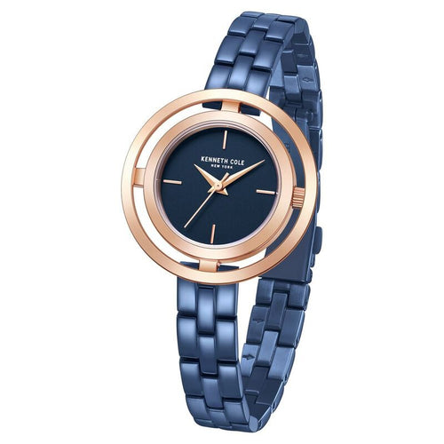 Kenneth Cole Quartz Analog Blue Dial Stainless Steel Strap Watch for Women NTKCWLG2237103LD