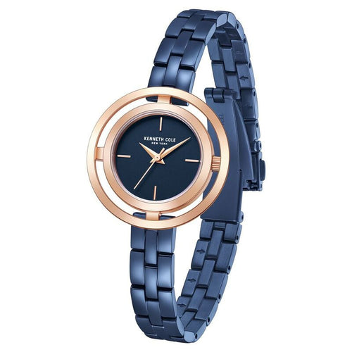 Kenneth Cole Quartz Analog Blue Dial Stainless Steel Strap Watch for Women NTKCWLG2237103LD